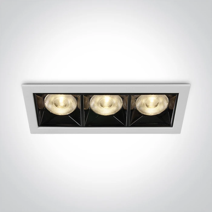 12W LED įleidžiamas šviestuvas, baltas, 3000K, 50306B/W/W