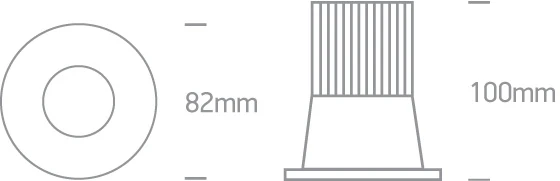 12W LED įleidžiamas šviestuvas, baltas, 2700K, 10112TP/W/EW
