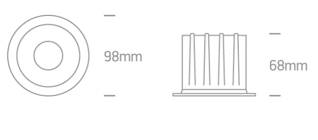 12W LED įleidžiamas šviestuvas, baltas, 3000/3500/4000K, 10112Z/W/V