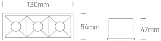 12W LED įleidžiamas šviestuvas, juodas, 3000K, 50306B/B/W
