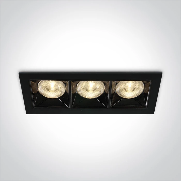 12W LED įleidžiamas šviestuvas, juodas, 3000K, 50306B/B/W