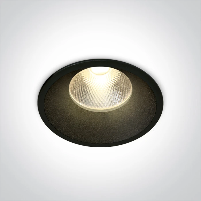 12W LED įleidžiamas šviestuvas, juodas, 3000K, 10112TD/B/W
