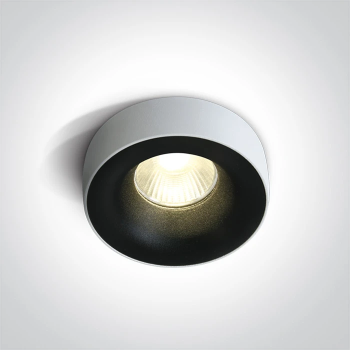 12W LED įleidžiamas šviestuvas, juodas, 3000K, 10112R/B/W