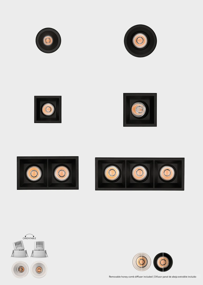 12W LED įleidžiamas šviestuvas MOVE, juodas, 2700/3000K, dimeriuojamas, IP44, E3984170NDT