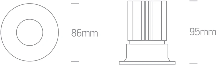 12W LED įleidžiamas vidaus/lauko šviestuvas, juodas, 3000K, dimeriuojamas, IP65, 10112C/B/W