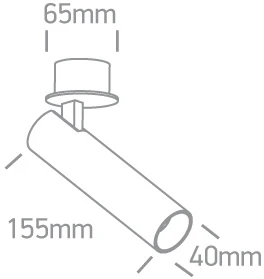 12W LED įleidžiamo montavimo pakreipiamas šviestuvas, baltas, 3000/3500/4000K, 11112RA/W/V