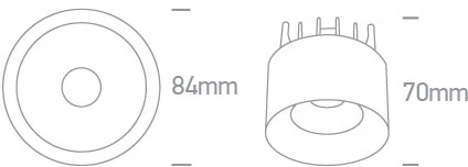12W LED įleidžiamo montavimo šviestuvas, baltas, 3000K, 10112A/W/W