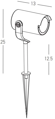12W LED įsmeigiamas lauko šviestuvas, grafito sp., 3000K, E285