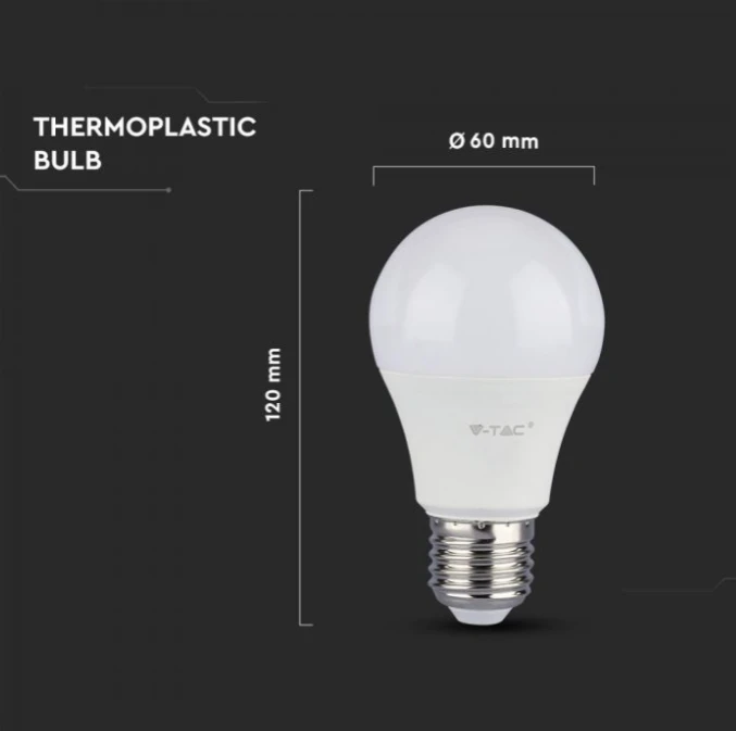 Samsung 12W LED lemputė V-TAC, 6400K, E27, dimeriuojama