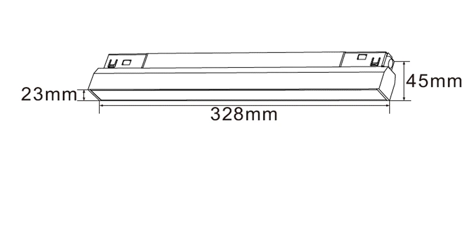 12W LED linijinis šviestuvas į magnetinę sistemą LUXSONN, juodas, 2700/4000/5700K