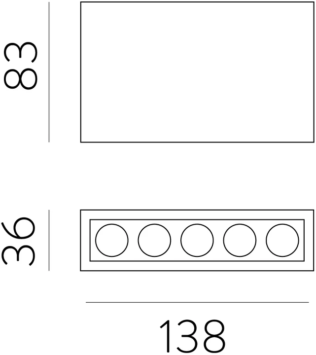 12W LED lubinis šviestuvas INVISIBLE, baltas, 3000K, P3980000B