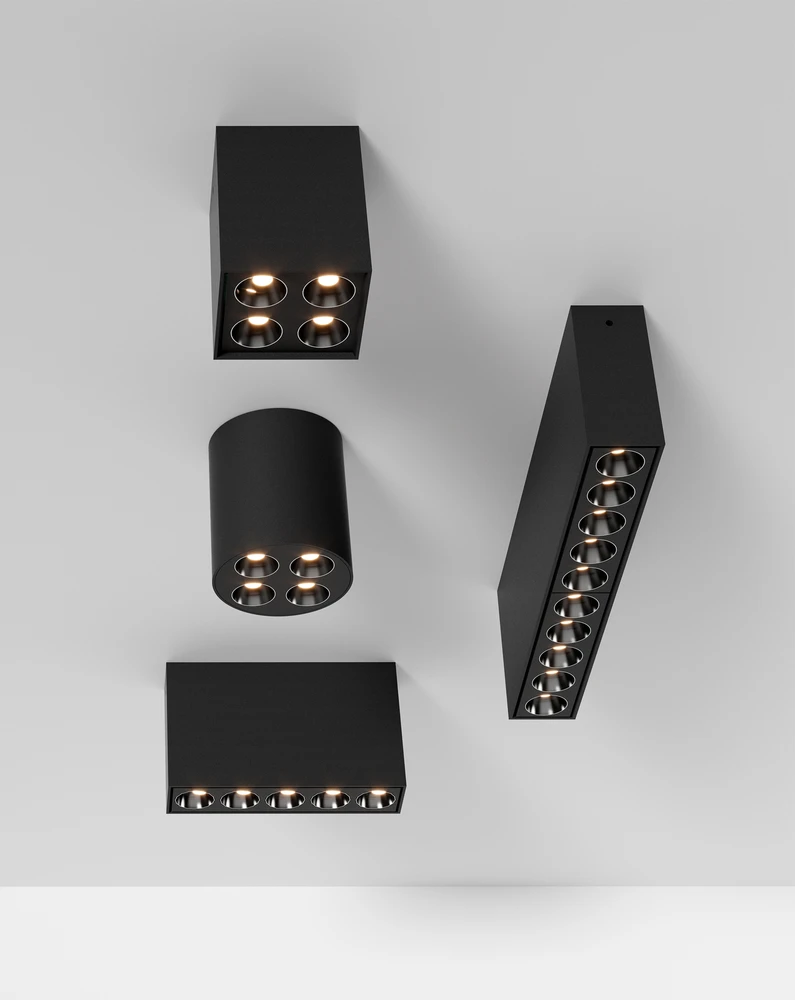 12W LED lubinis šviestuvas INVISIBLE, juodas, 3000K, dimeriuojamas, P3980000NDT