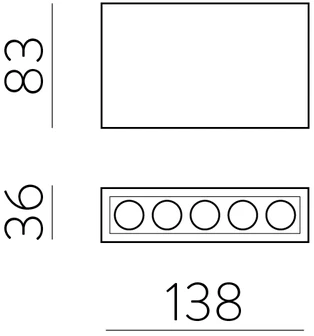 12W LED lubinis šviestuvas INVISIBLE, juodas, 3000K, dimeriuojamas, P3980000NDP