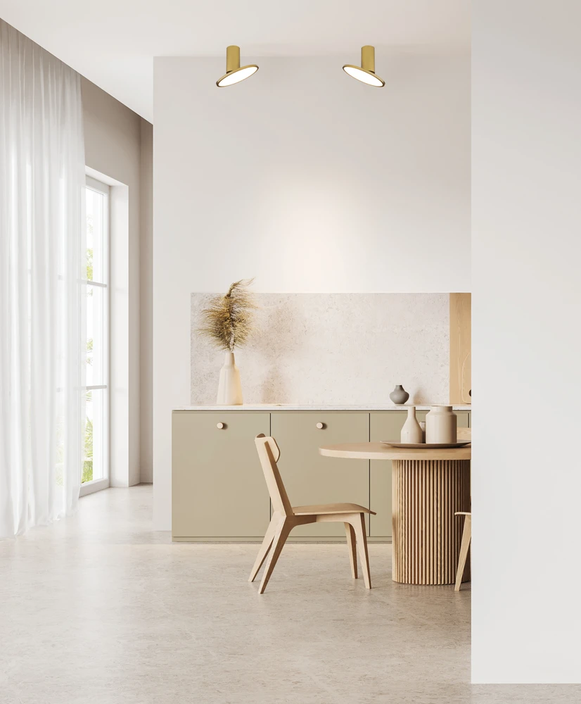12W LED lubinis šviestuvas, matinės aukso sp., 3000K, 25305
