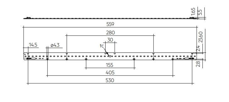 12W LED modulis LLE 24x560mm 2400lm 830 HV ADV6