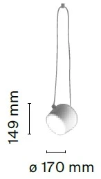 12W LED pakabinamas šviestuvas AIM SMALL, baltas, 2700K, dimeriuojamas