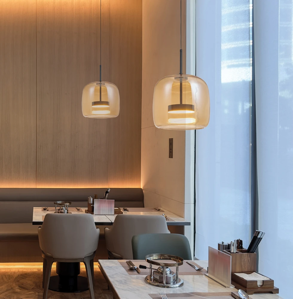 12W LED pakabinamas šviestuvas DECO, juodu korpusu/gintaro sp. stiklas, 3000K, 4319000