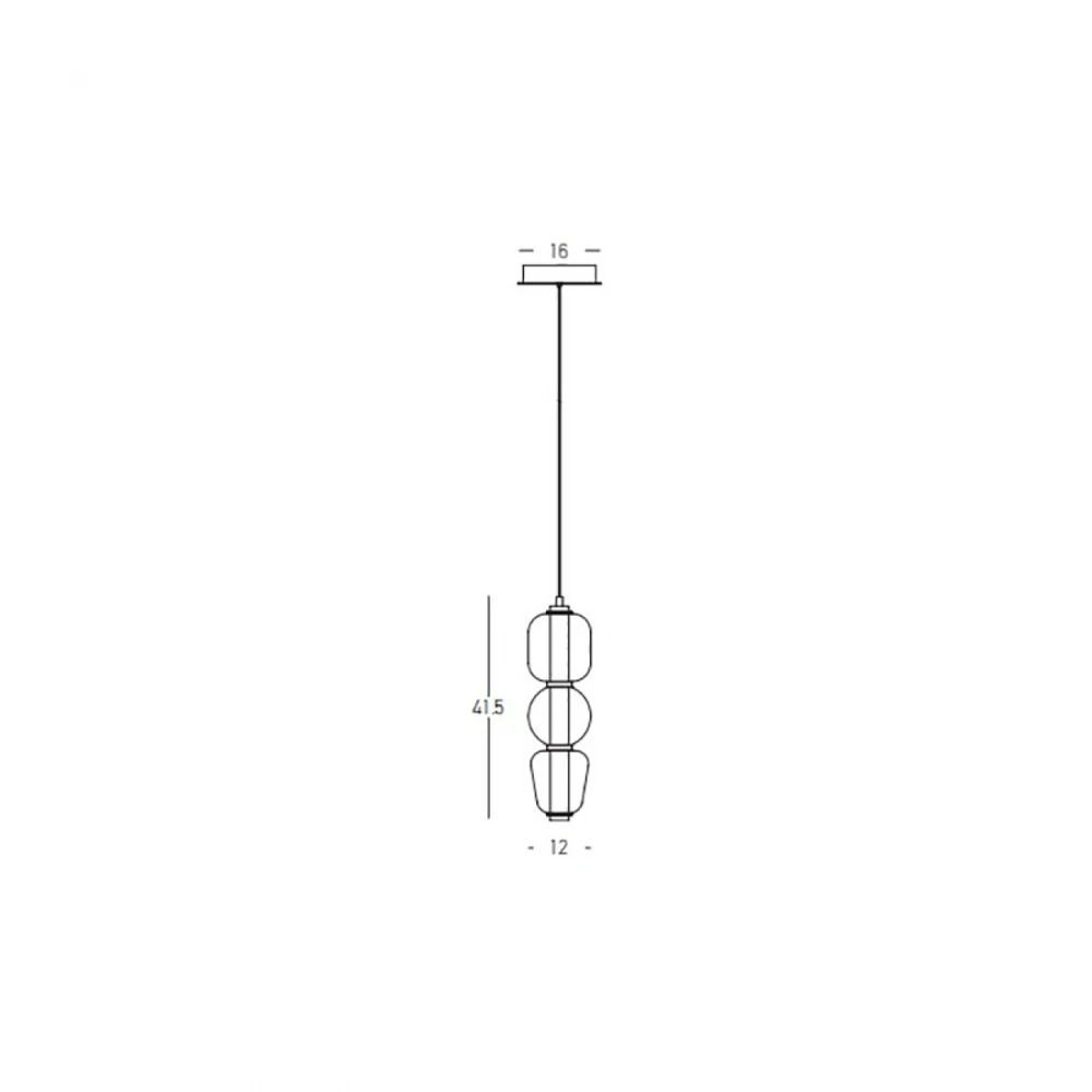 12W LED pakabinamas šviestuvas, matinės aukso/šampano sp., 3000K, 23062