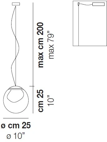 12W LED pakabinamas šviestuvas POC SP 25L, plieno sp. korpusas/baltas stiklas, 3000K, dimeriuojamas