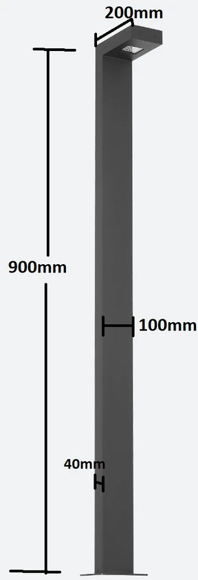 12W LED pastatomas lauko šviestuvas ALTEZZO L 100, 900mm, grafito sp., 3000K