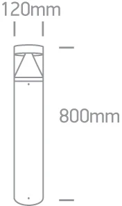 12W LED pastatomas lauko šviestuvas, antracito sp., 3000K, 67410/AN/W