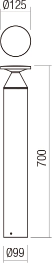 12W LED pastatomas lauko šviestuvas BIRO, rūdžių sp., 3000K, IP65, 90592