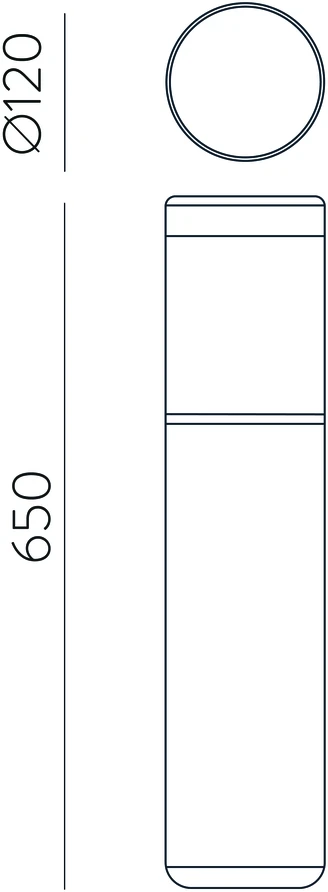 12W LED pastatomas lauko šviestuvas BRISK, antracito sp., 3000K, IP65, H2085000GR