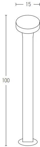 12W LED pastatomas lauko šviestuvas, juodas, 2700K, E249-27