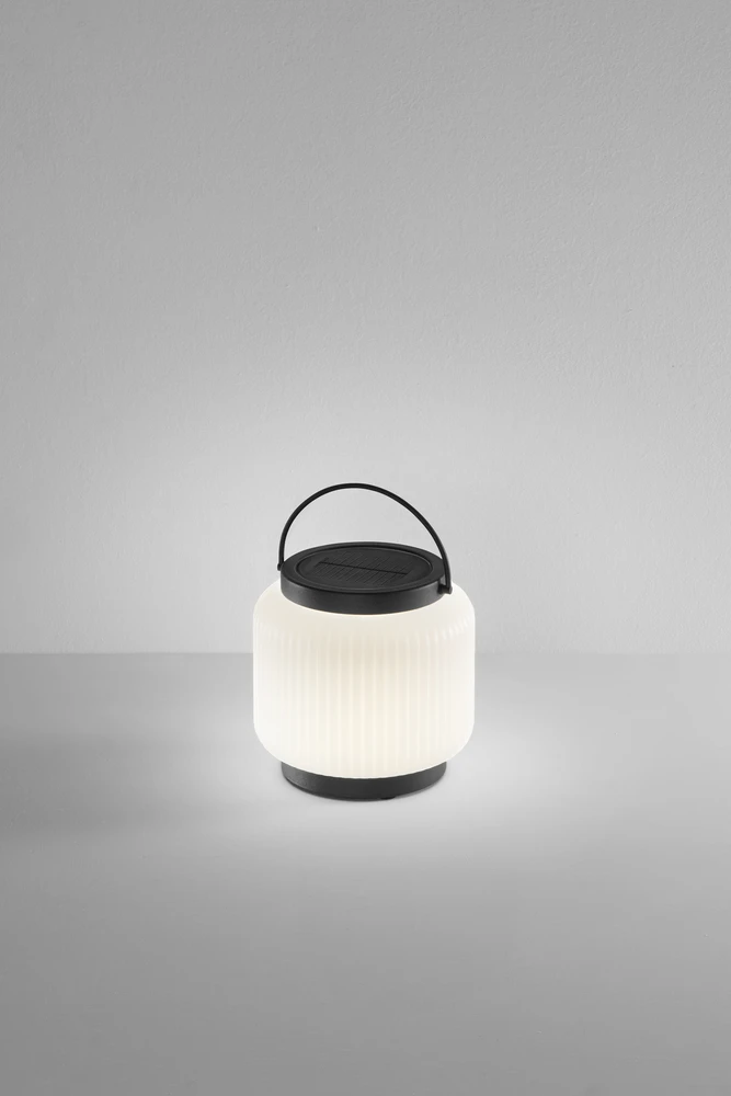 1,2W LED pastatomas lauko šviestuvas su saulės baterija ROBIN, juodas, dimeriuojamas, IP54