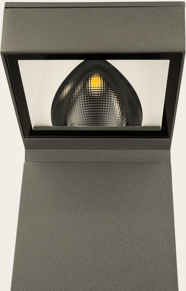 12W LED pastatomas lauko šviestuvas, tamsiai pilkas, 3000K, IP65, E418