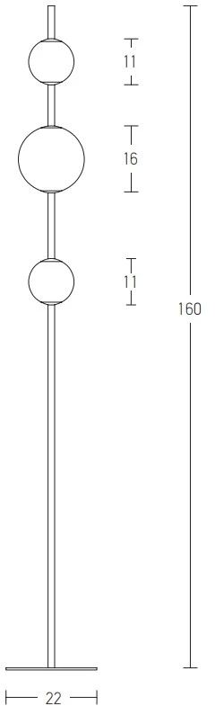 12W LED pastatomas šviestuvas, juodas, 3000K, 20135