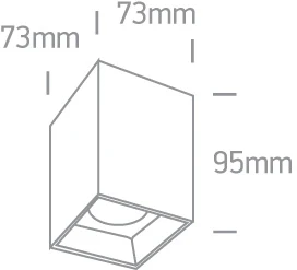 Lubinis šviestuvas 12W LED paviršinis šviestuvas, baltas, 3000K, 12112ZA/W/W