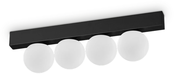 Lubinis šviestuvas Ideal Lux 12W LED paviršinis šviestuvas PING PONG, juodas, 3000K, 313283