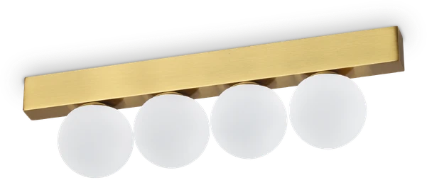 Lubinis šviestuvas Ideal Lux 12W LED paviršinis šviestuvas PING PONG, žalvario sp., 3000K, 328249