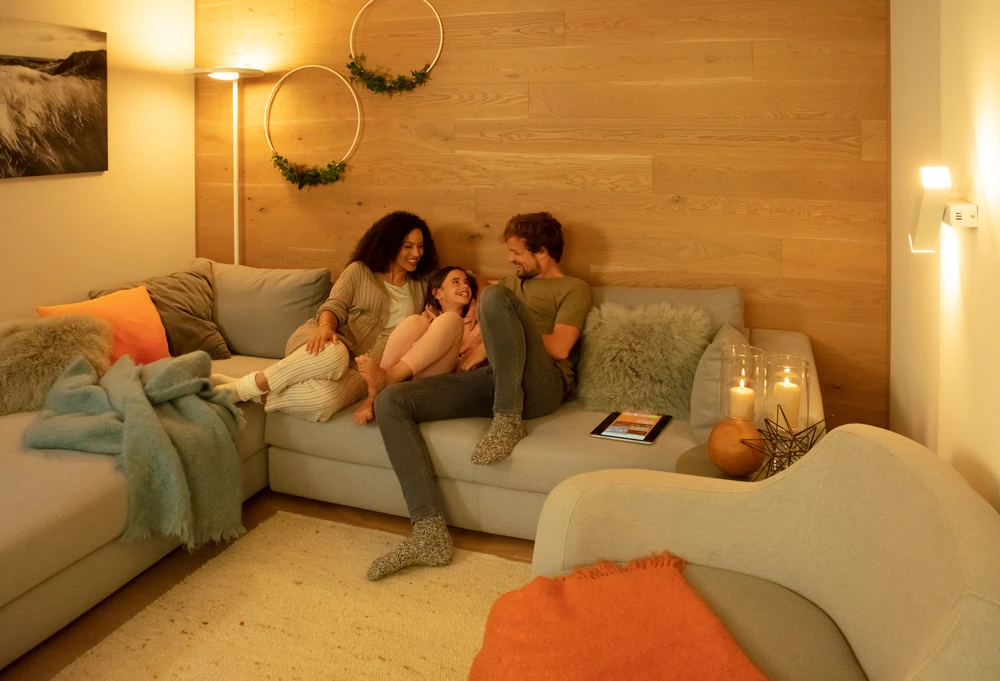 Sieninis šviestuvas 12W LED paviršinis šviestuvas Sun@Home, baltas, 2200…5000K, išmanus+WiFi valdymas