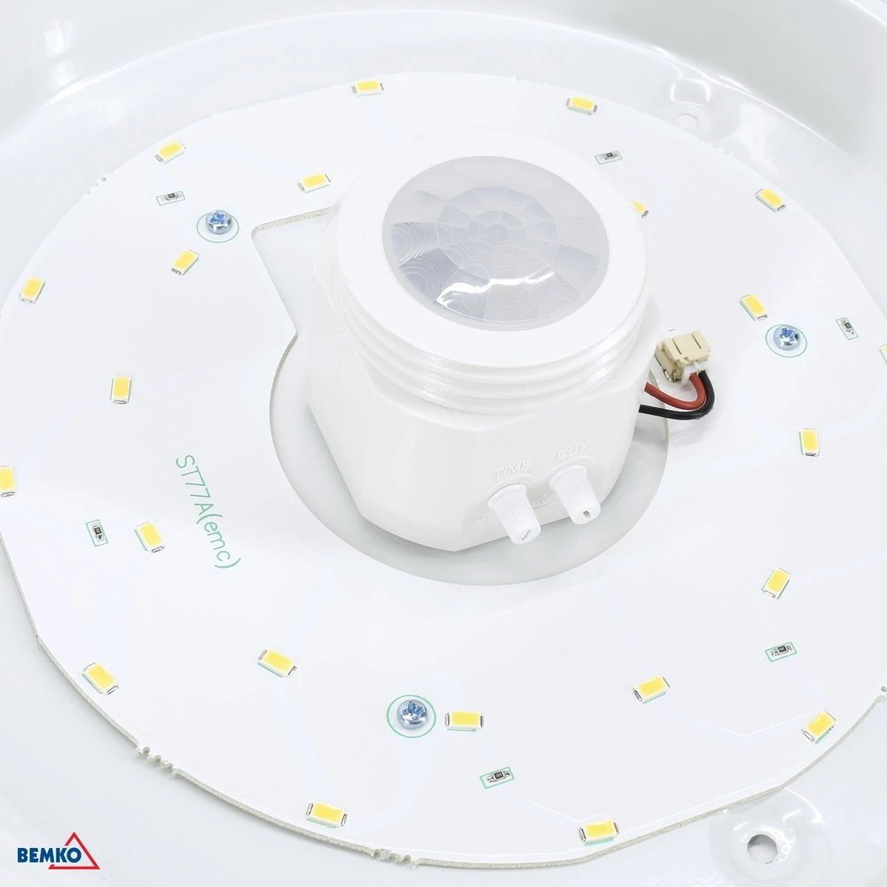 Sieninis šviestuvas Bemko 12W LED plafonas su judesio davikliu DORIA, baltas, 4000K