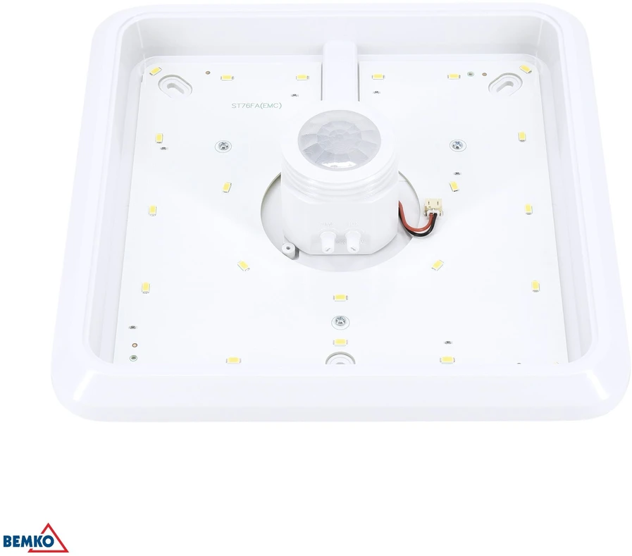 Sieninis šviestuvas Bemko 12W LED plafonas su judesio davikliu DORIA, baltas, 4000K