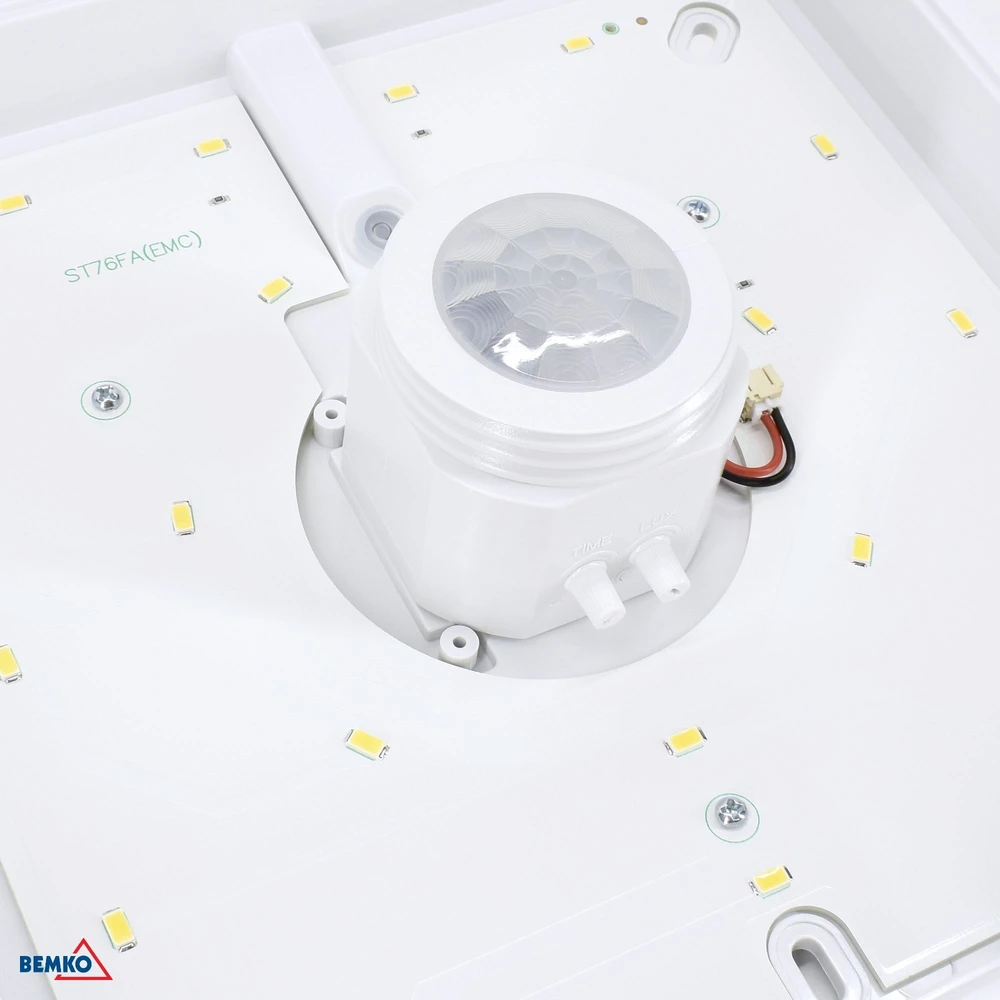Sieninis šviestuvas Bemko 12W LED plafonas su judesio davikliu DORIA, baltas, 4000K
