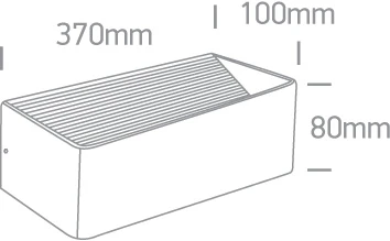 12W LED sieninis šviestuvas, baltas, 3000K, 67466C/W/W