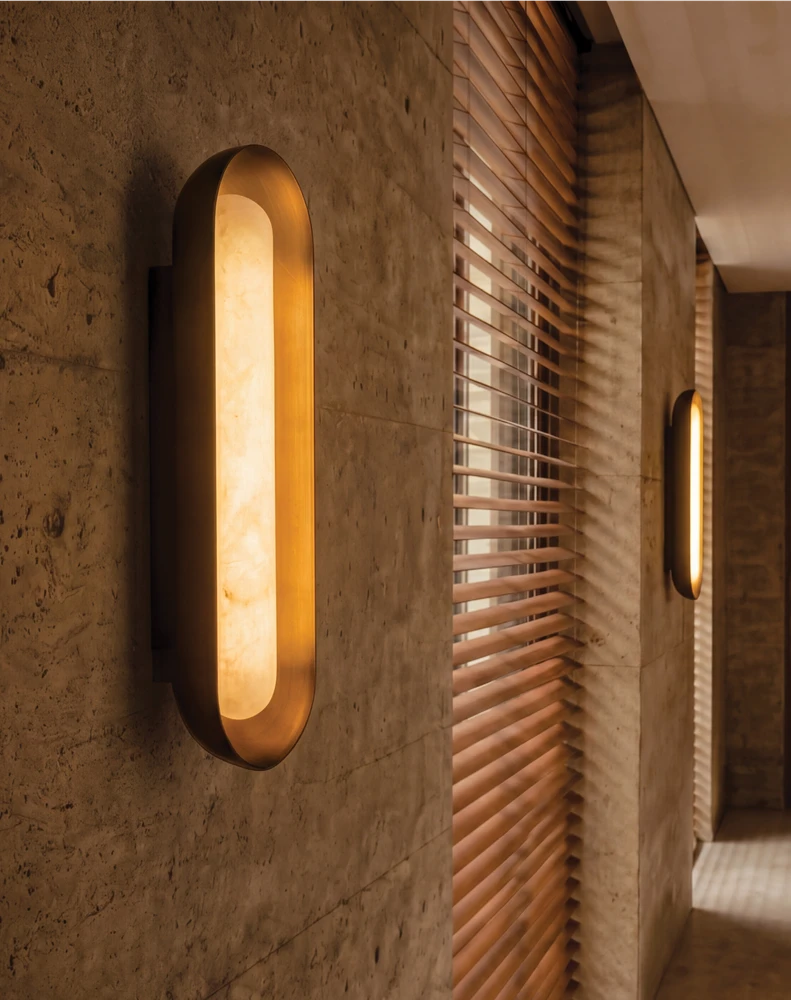 12W LED sieninis šviestuvas, bronzos/marmuro sp., 3000K, 2652