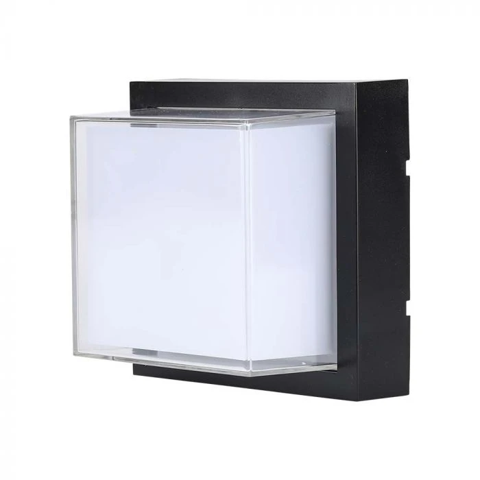 V-tac 12W LED sieninis šviestuvas, juodas, 4000K, IP65