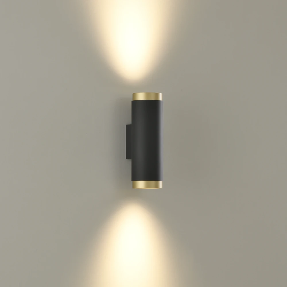 12W LED sieninis šviestuvas LUX, juodos/aukso sp., 2700K, dimeriuojamas, A3989190ONDP