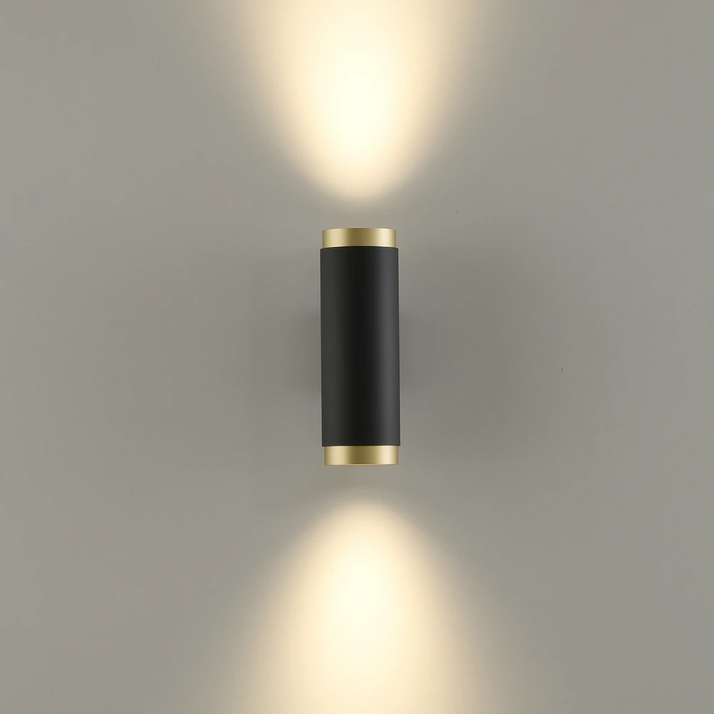 12W LED sieninis šviestuvas LUX, juodos/aukso sp., 2700K, dimeriuojamas, A3989190ONDT