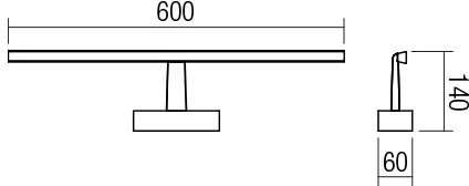 12W LED sieninis šviestuvas NEPTUNE, baltas, 4000K, IP44
