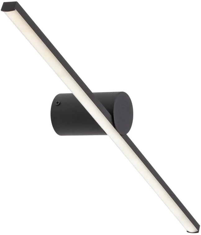 12W LED sieninis šviestuvas ROW, juodas, 4000K, IP44
