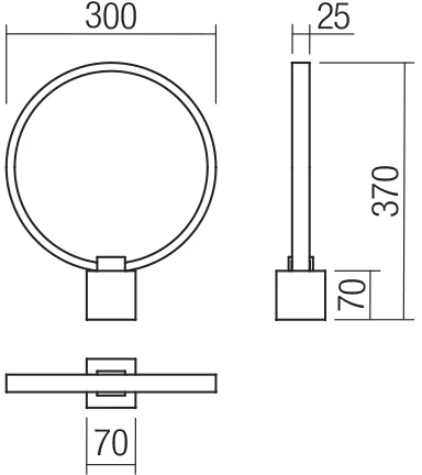 12W LED stalo šviestuvas ADO, baltas, 3000K, dimeriuojamas