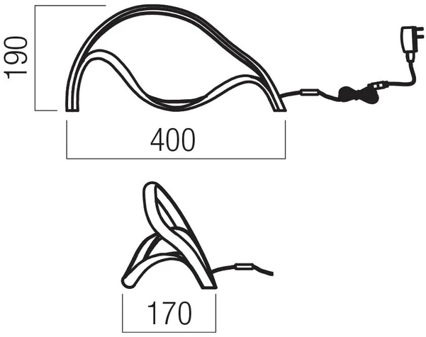 12W LED stalo šviestuvas TEMPEST, baltas, 3000K, dimeriuojamas, 01-3600