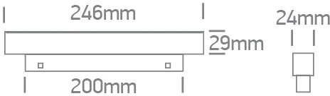 12W LED šviestuvas į magnetines sistemas MINI/MIDI, juodas, 3000/4000K, 48V, 50°, DALI, 42112AAL/B/V