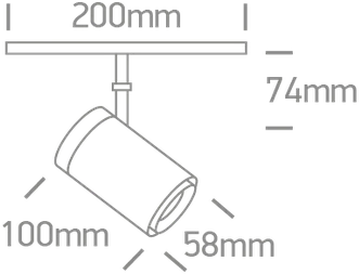 12W LED šviestuvas į magnetines sistemas MINI/MIDI/MAXI/P&P, baltas, 3000/4000K, 48V, 38°, DALI, 42114AL/W/V