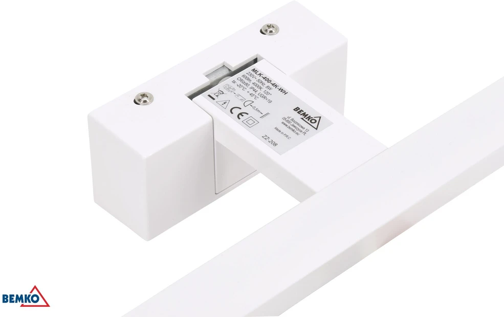 Bemko 12W LED veidrodžio šviestuvas KEIRA, baltas, 4000K, IP44